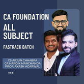 CA Foundation All Subjects Combo | Fastrack Batch by CS Arjun Chhabra, Prof Akash Agarwal & CA Hardik Manchanda | For Jan 26 Exams